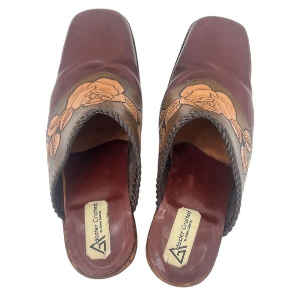 Adam Garcia master crafted wooden / leather clogs - Picture 6 of 16